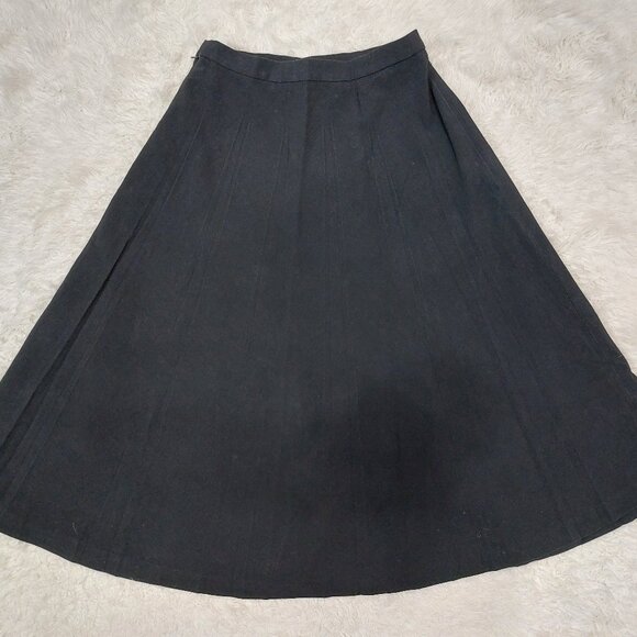 Vintage Episode Women's Black A Line Skirt Knee Length US 6 - Picture 3 of 8